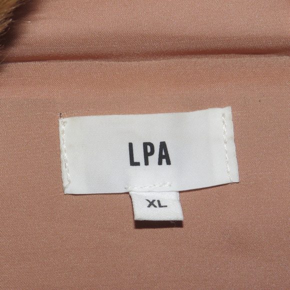 LPA Camel Brown Faux Fur Hooded Coat 84 - Picture 11 of 13